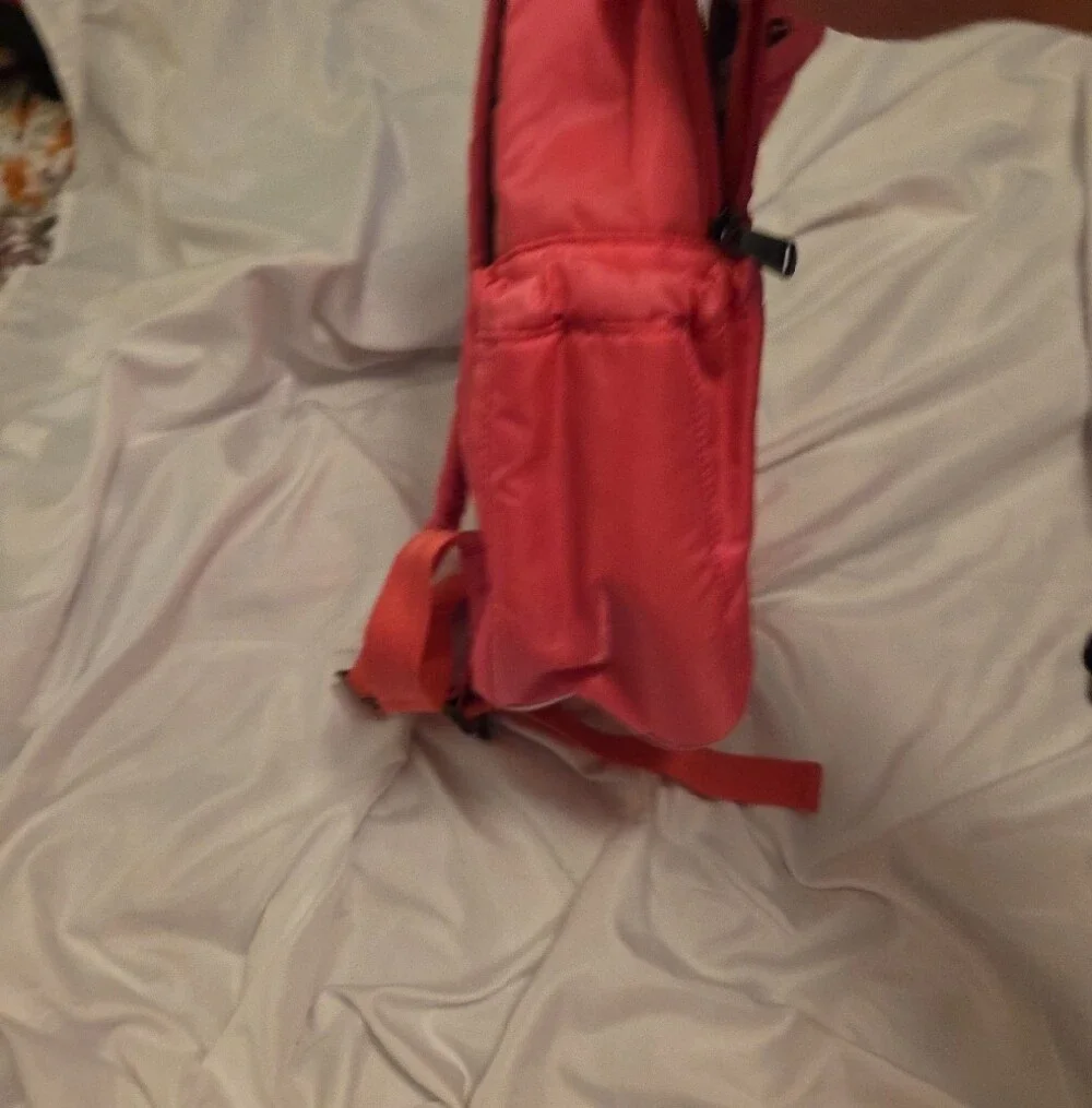 lug Pink Quilted Backpack with Front Zip Pockets Hopper